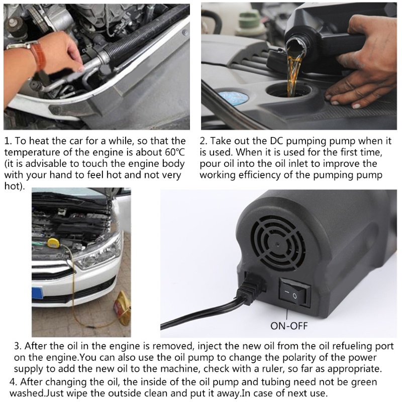 Máy Bơm Dầu 12V 60W Chuyên Dụng Cho Xe Hơi / Tàu Thuyền