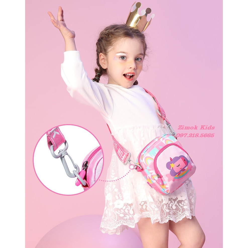 Túi đeo chéo UEK cho bé trai bé gái từ 12 tháng đến 10 tuổi siêu hình ngựa pony, mèo tím, thỏ hồng cute chính hãng UEK
