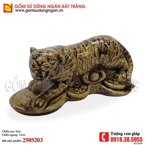 Tượng 12 con giáp gốm sứ Bát Tràng size nhỏ