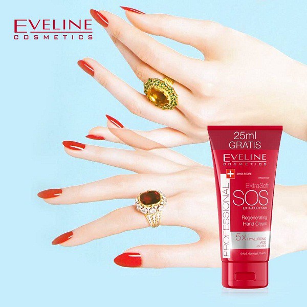 Kem dưỡng giúp tái tạo da tay siêu mềm mịn Eveline Extra Soft SOS 100ML