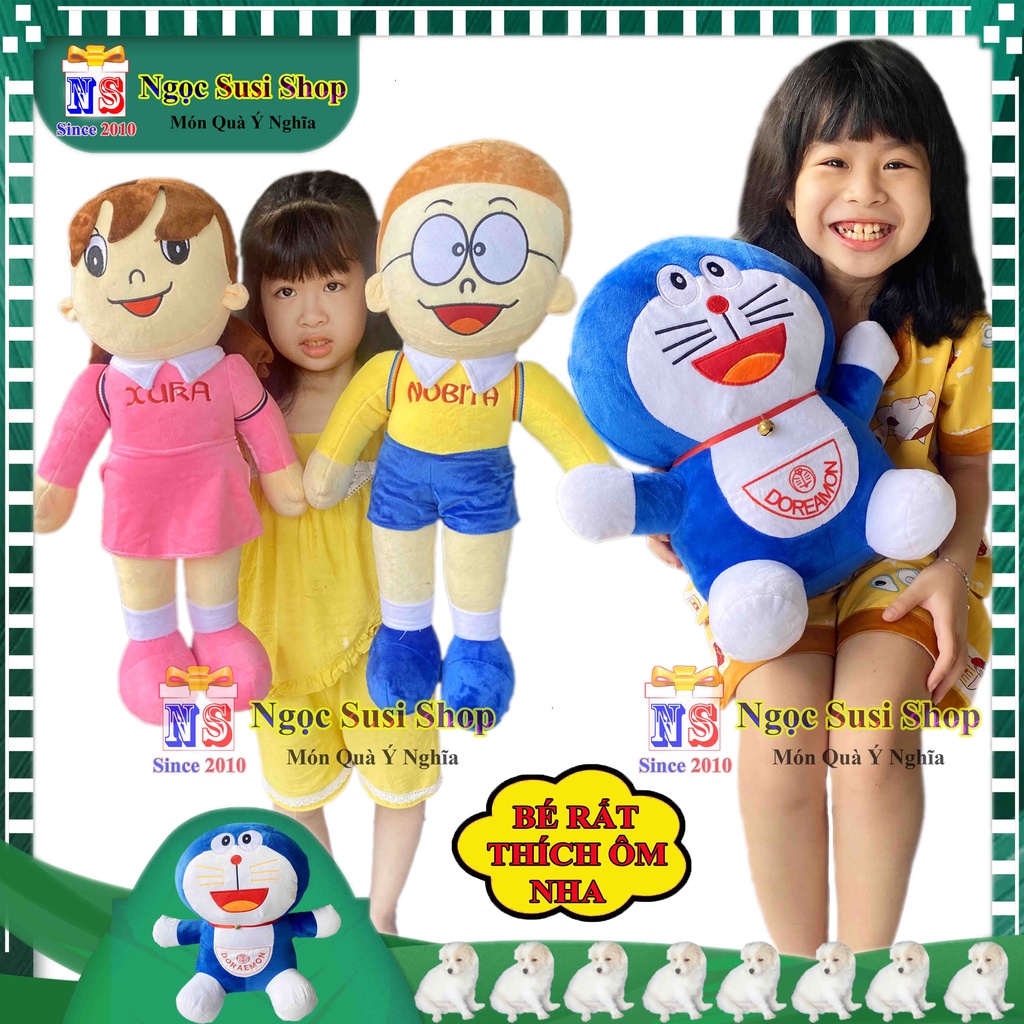 GỐI ÔM THÚ BÔNG DOREMON NOBITA XUKA CHO BÉ SIÊU DỄ THƯƠNG - GẤU BÔNG HÌNH DOREMON NOBITA XUKA