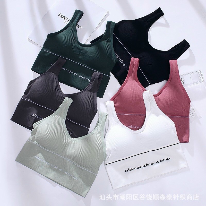 ÁO BRA TẬP THỂ THAO ALEXXENDRE WENG 1 ĐƯỜNG KẺ MỀN MỊN SIÊU THOẢI MÁI