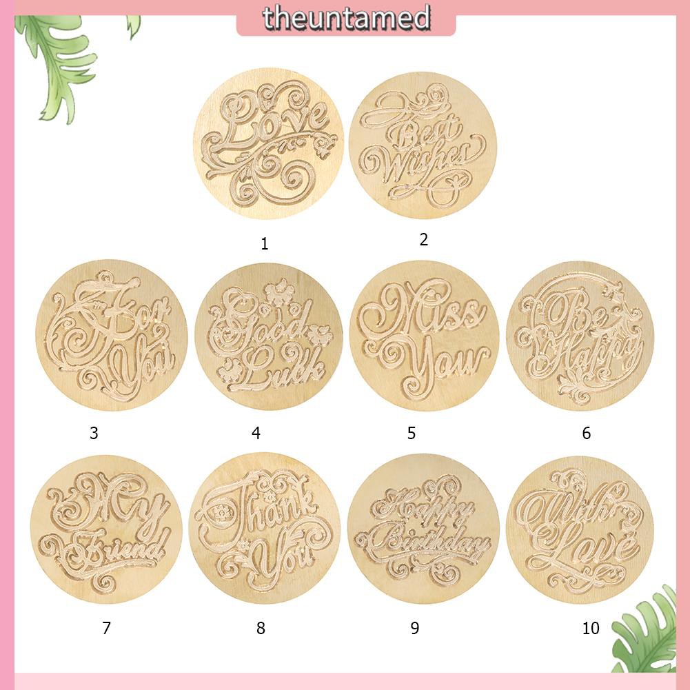 Đầu con dấu in sáp niêm phong bằng đồng 25mm họa tiết chữ phong cách vintage trang trí album / nhật ký DIY