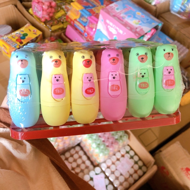 sỉ lốc 30 lọ kẹo xê hình mẹ con gấu