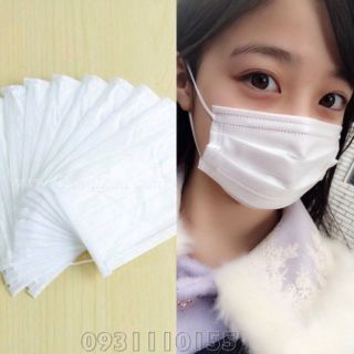 Khẩu Trang Y Tế kk 4 Lớp Full Trắng ( Hộp 50 Cái)