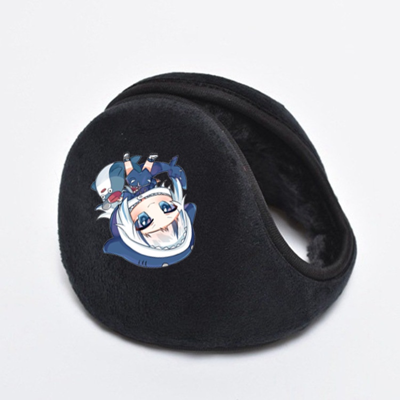 Bịt Tai Mùa Đông Giữ Ấm In Hình GAWR GURA Hololive Vtuber xinh xắn anime chibi thời trang