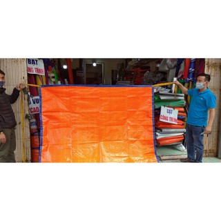 Tấm Bạt Xạm Cam May Sẵn Kích Thước 4MX4M, 4MX5M (Có may viền đóng khuya 4 góc)