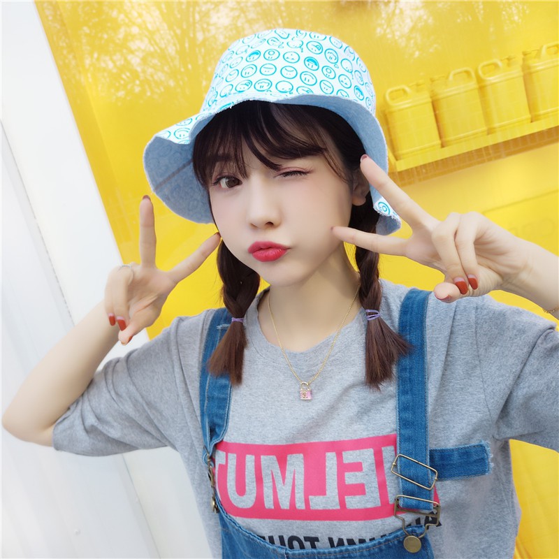 Nón Bucket Hai Mặt Smile Mặt Cười - Mũ Bucket 2 Mặt Dễ Thương