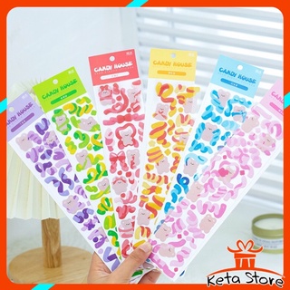 Set 2 tấm sticker Rainbow trang trí sổ, album