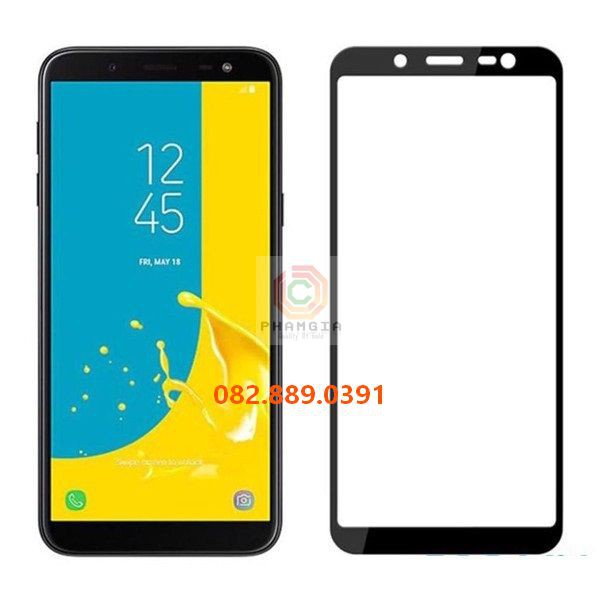 Kính cường lực Samsung J6 prime full màn, full keo, không li ti