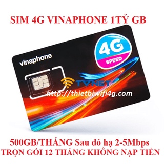 SIM 4G VINAPHONE MAX DATA U1500 12 THÁNG. MIỄN PHÍ 12 THÁNG KHÔNG NẠP TIỀN