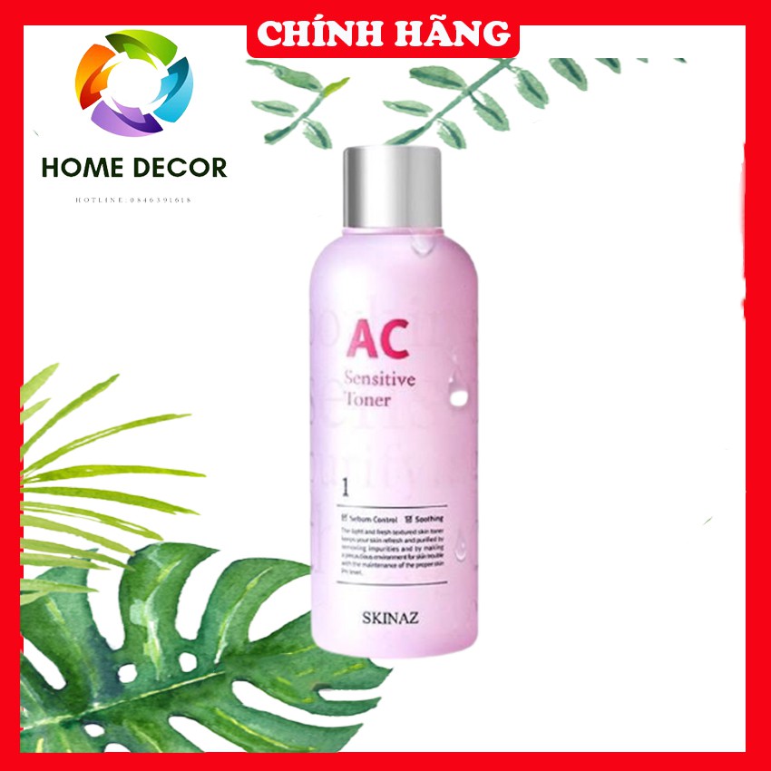 [Chính Hãng]Nước Hoa Hồng AC Sensitive Toner 6in1,Nước Hoa Hồng AC Skinaz Hàn Quốc, Nước Hoa Hồng Dành Cho Da Nhạy Cảm