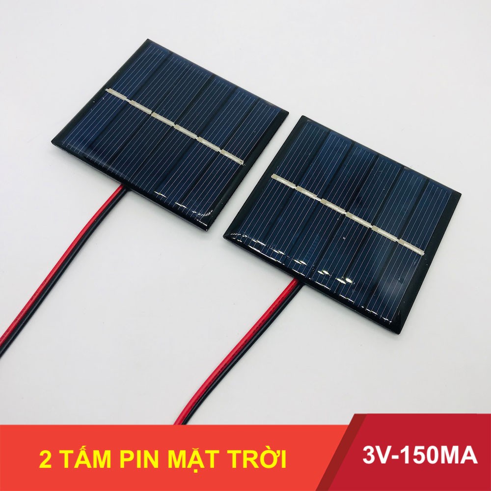 Tấm pin mặt trời 2V 3V 5V - 60mA 110mA DIY học tập giải thích nguyên lý - LK0194