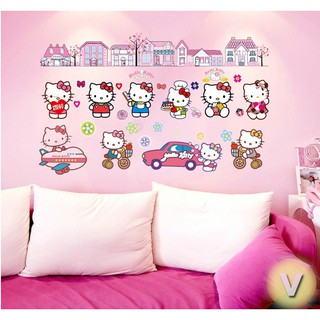 Decal dán tường Kitty xinh đẹp