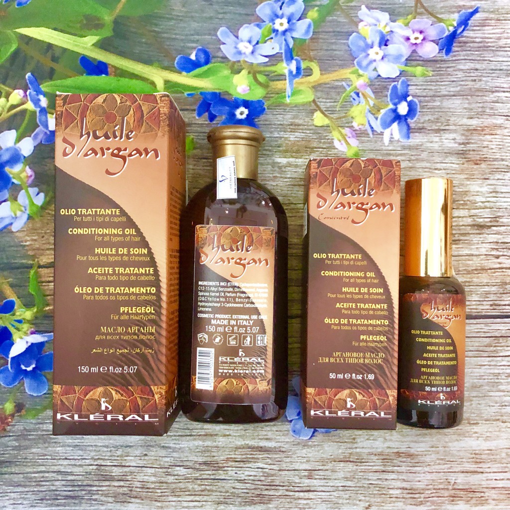 [Chính hãng] [Siêu rẻ] Tinh dầu dưỡng tóc Kleral Huile D'argan oil Italy 50ml