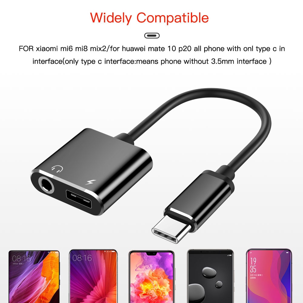 Type C Adapter Aux Audio Adapter USB Type C to 3.5mm Jack Earphone Adapter For Xiaomi Mi 6 Huawei Smart Phones Android