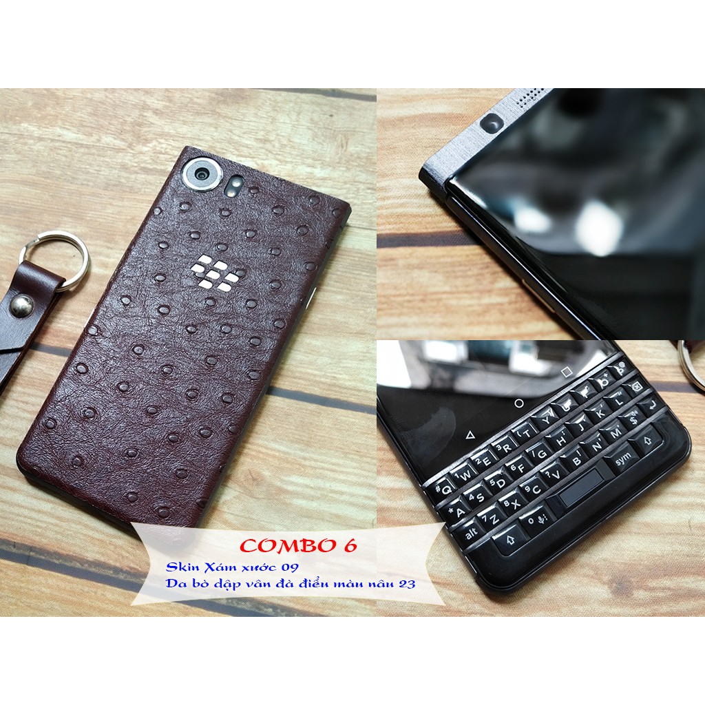 Combo dán da + skin BlackBerry Keyone 6 