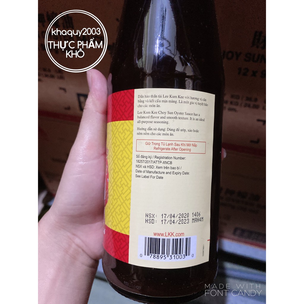 Dầu hào Thần Tài Lee Kum Kee 907gr