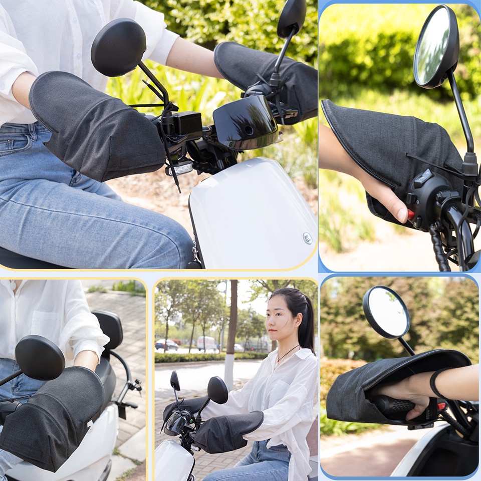 [TUYỆT PHẨM] Găng Che Tay Lái, Bao Che Tay Đi Xe Máy, Xe Máy Điện, Xe Đạp Chống Mưa, Rét, Gió, Bụi