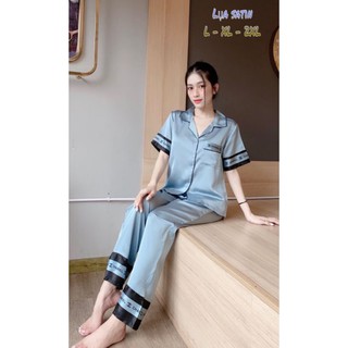 LỤA SATIN IN LAI QUẦN DÀI TAY NGẮN