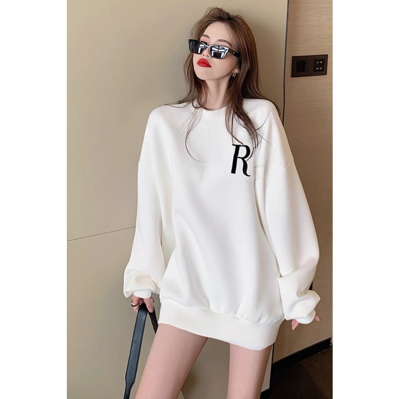 Áo hoodie nữ, Áo Sweater nữ mẫu chữ R không bai xù