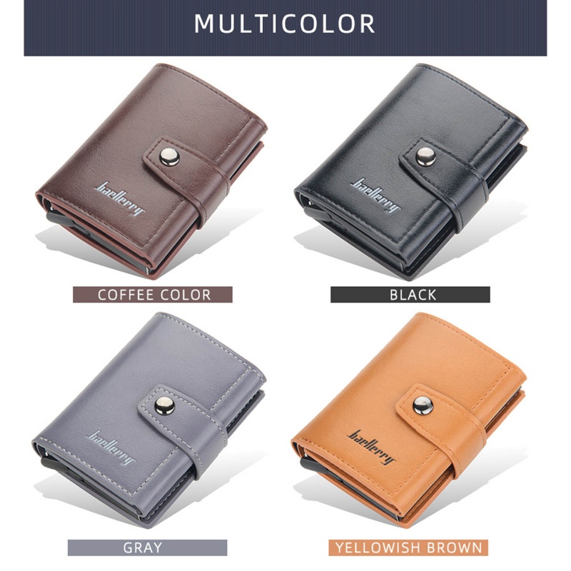 Ví Đựng Thẻ Tín Dụng / Danh Thiếp Mini Siêu Mỏng Chống RFID Cho Nam