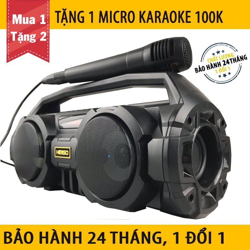 [Mã 66ELSALE giảm 7% đơn 300K] Loa Bluetooth Kimiso KM-S1 - TẶNG 1 MICRO - 2 Bass Cực Mạnh, Hát Karaoke Cực Hay