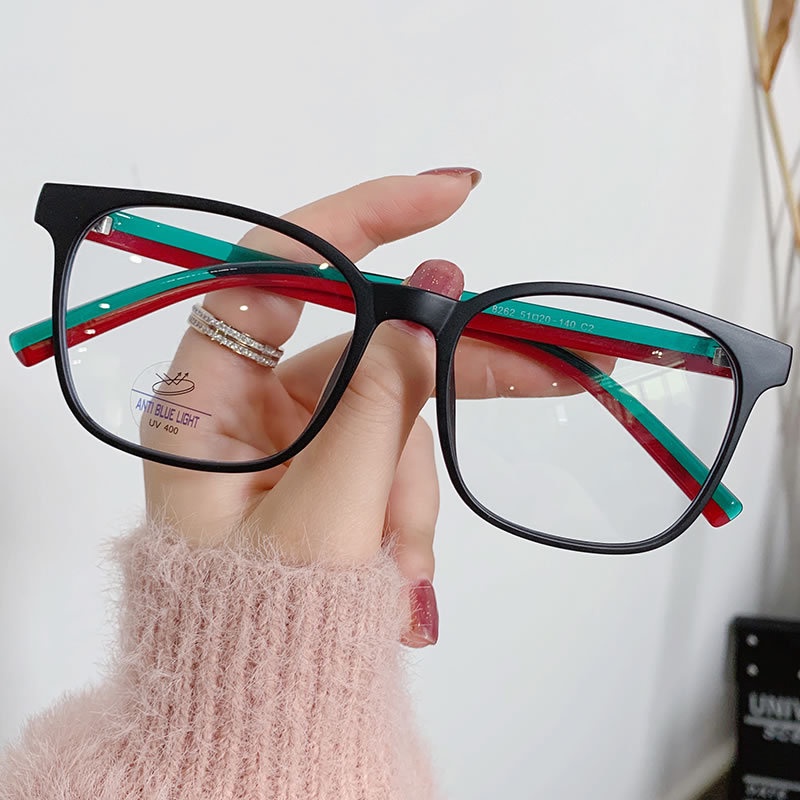 Mắt kính cận VIENDO gọng dẻo vuông tròng đổi màu chống ánh sáng xanh thời trang cho nam nữ