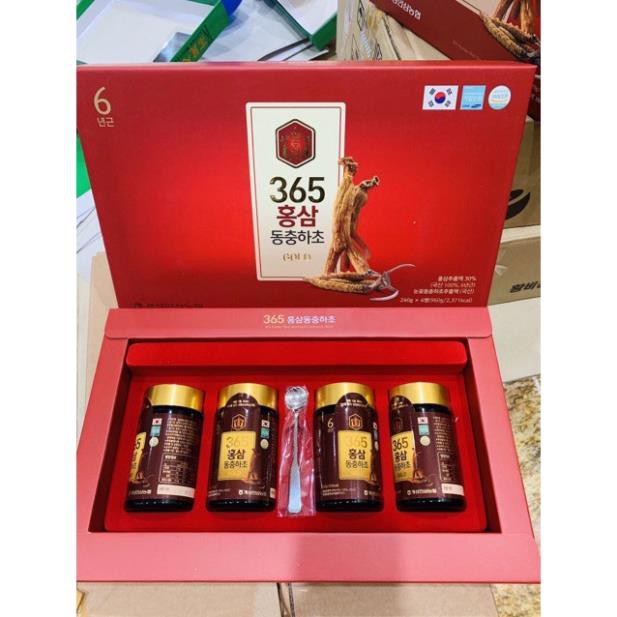 Cao Hồng Sâm Đông Trùng Hạ Thảo 365 240gr Hộp 2 và 4 lọ Hàn Quốc