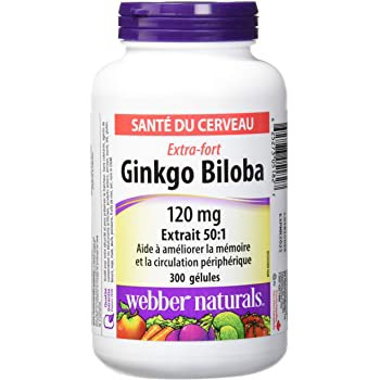Viên uống hỗ trợ não bộ Webber Naturals Ginkgo Biloba 120MG 300 viên