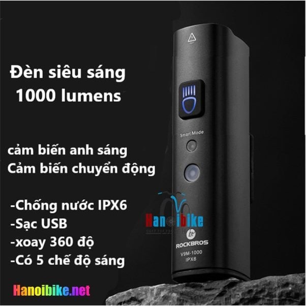Đèn xe đạp Gaciron 1000 Lumens V9M