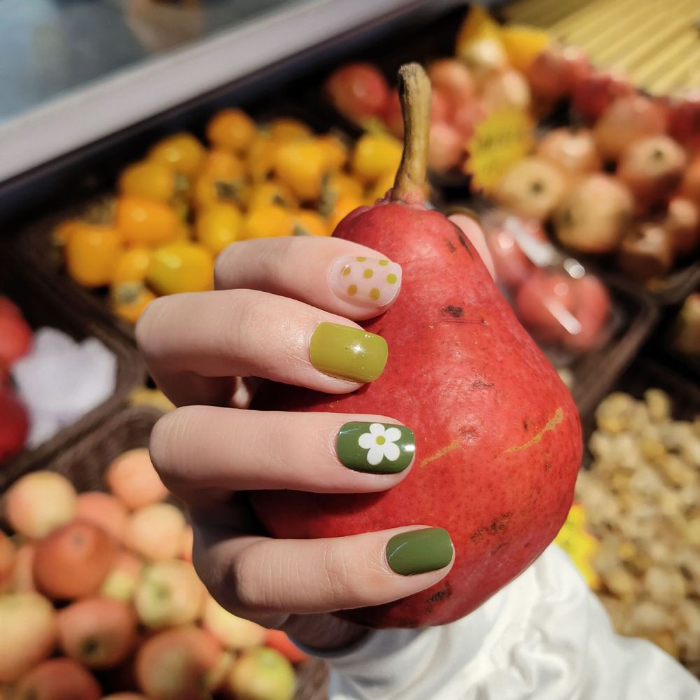 [Hàng mới về] Móng tay giả trang trí nghệ thuật hình hoa cúc kiểu hoạt hình Nhật Bản đáng yêu sành điệu