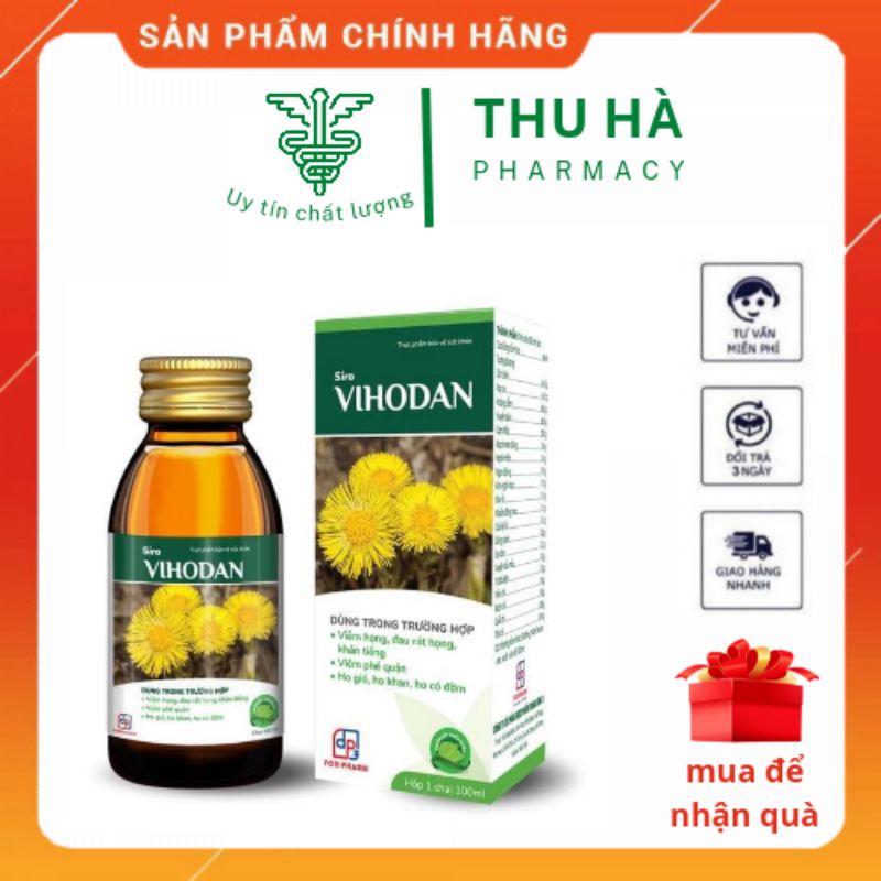Vihodan giảm ho , đau rát họng.  Khản tiếng , bổ phế của công ty TƯ3