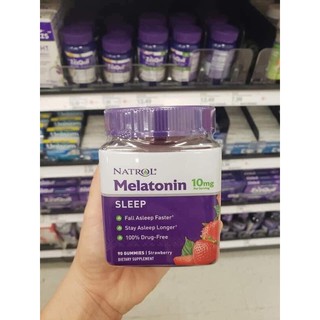 Kẹo dẻo ngủ ngon Natrol Gummies vị dâu