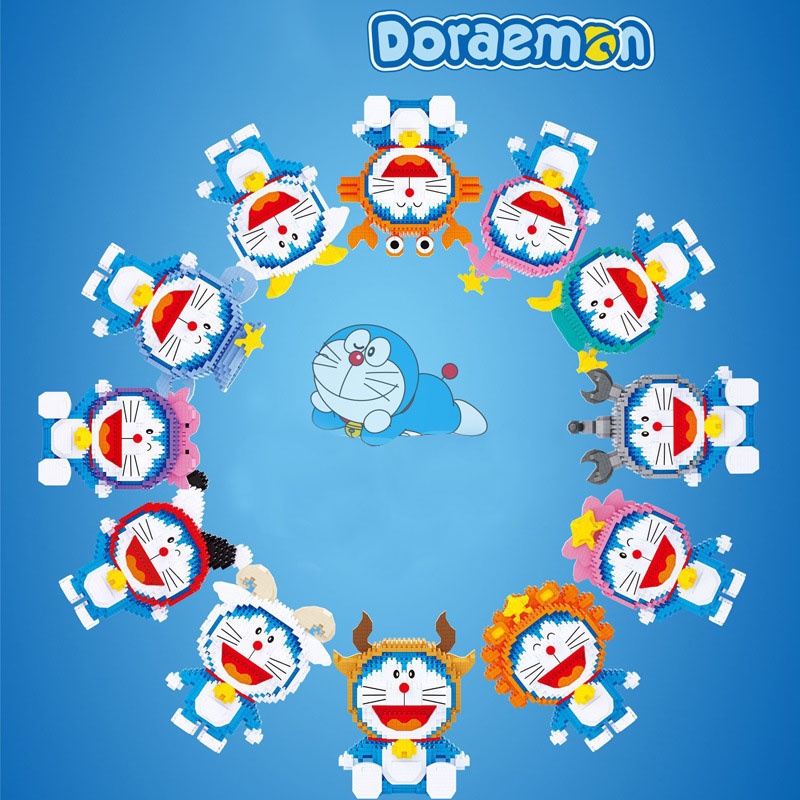 Bộ Đồ Chơi Lắp Ráp Mô Hình Doraemon Dễ Thương Xinh Xắn
