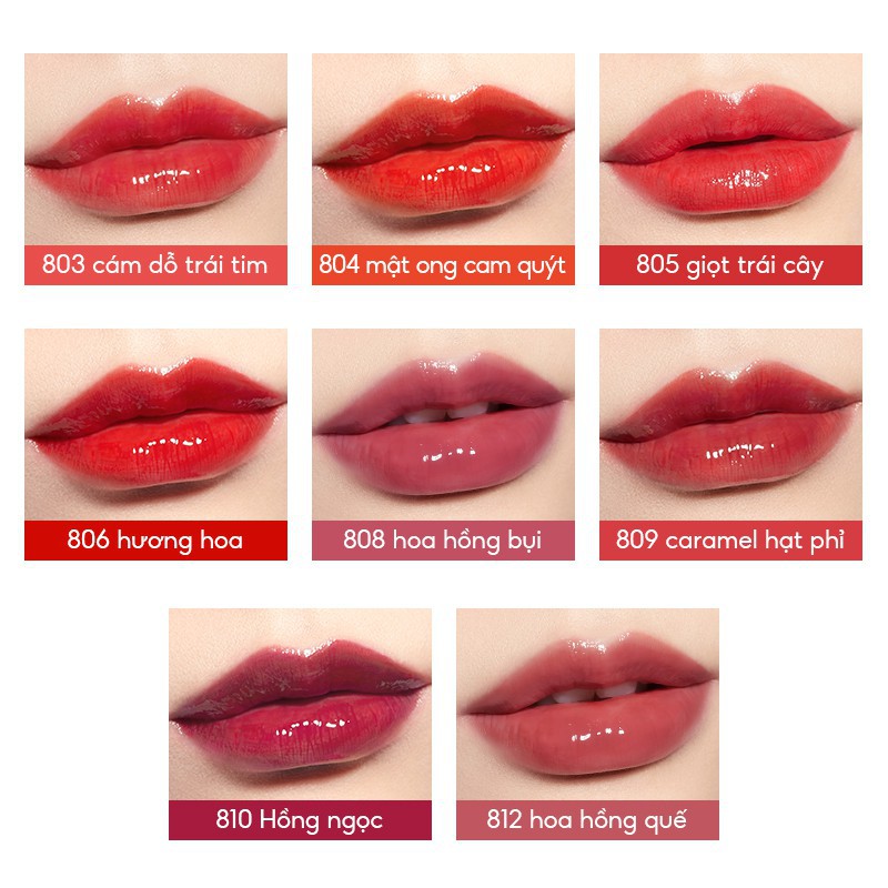 Son Môi Perfect Diary Glossy Glasting Stain Liquid Long-lasting Makeup 8 Shades 2.3g | BigBuy360 - bigbuy360.vn
