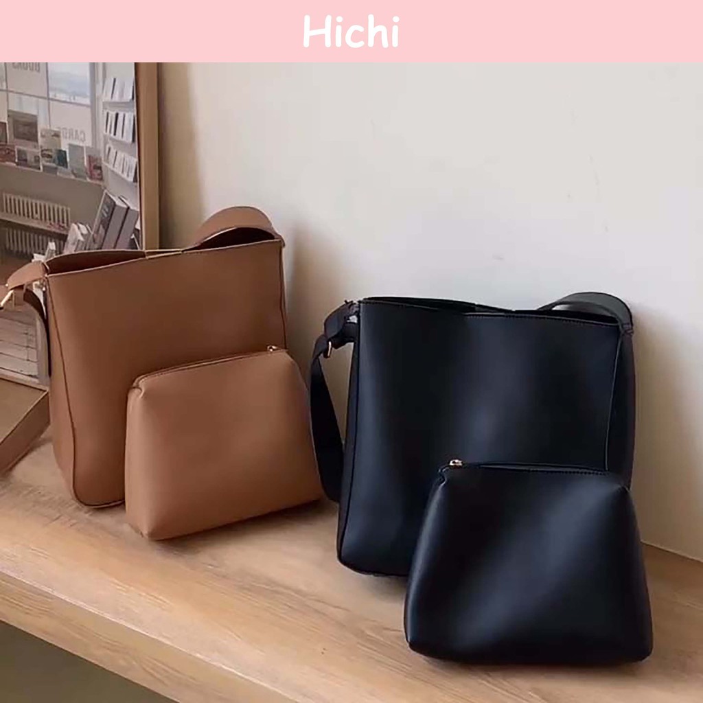 Túi tote da thời trang Hichi, kết hợp đeo chéo chất liệu cao cấp - T018