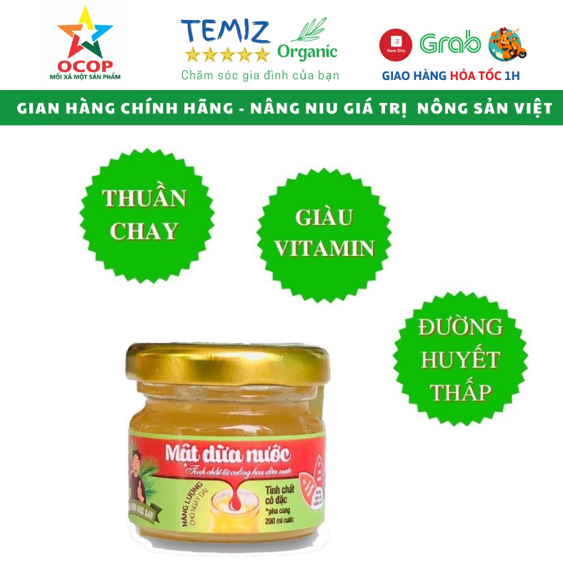 Mật Dừa Nước Ông Sáu Cô Đặc 100% Organic, đặc sản Cần Giờ, thải độc tố, thay mật mía, mật ong, đường ăn kiêng