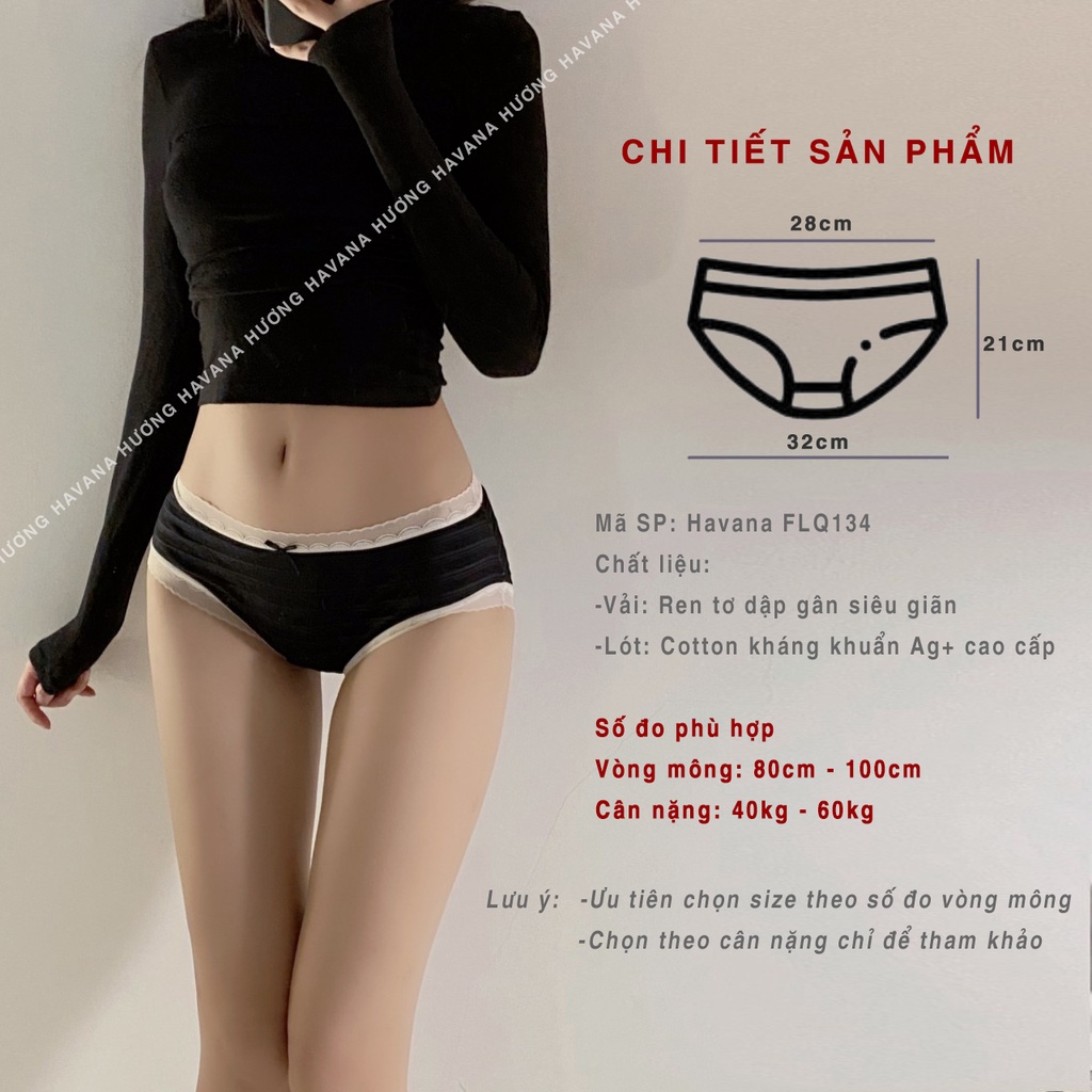 Quần lót nữ Freesize ren tơ siêu giãn cao cấp Havana FLQ134