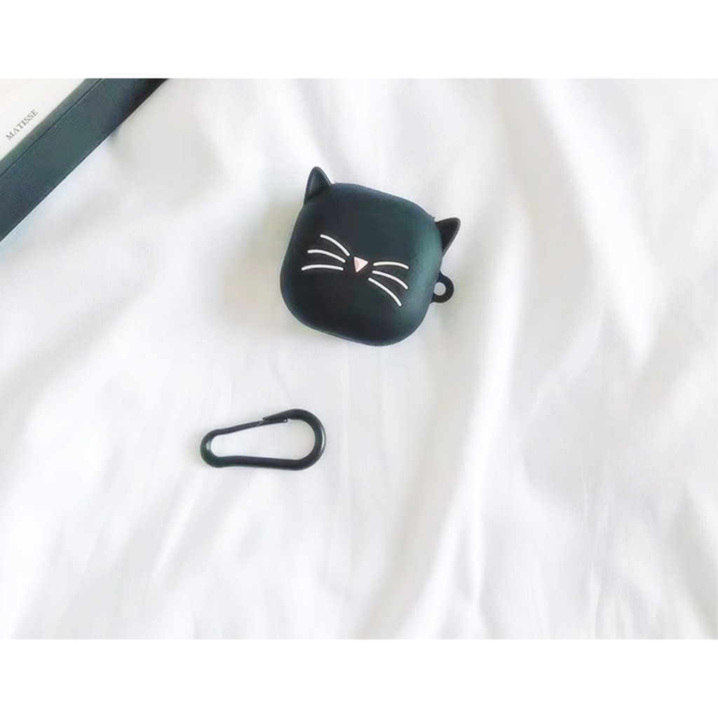 Ốp hộp sạc tai nghe mềm với móc khóa hình hoạt họa bảo vệ cho Samsung Galaxy Buds Live / Buds Pro/Buds 2/ Buds 2 Pro