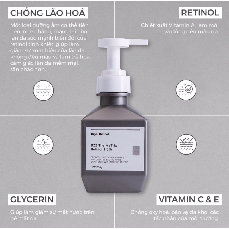 Kem Body Royal Retinol B22 the Matrix Retinol 1.5%