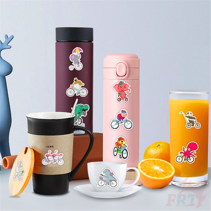 ❉ Miếng Dán Trang Trí Xe Đạp Series 01 Hình Động Vật Vui Nhộn ❉ Bộ 60 Sticker Chống Thấm Nước Họa Tiết Doodle Hợp Thời Trang