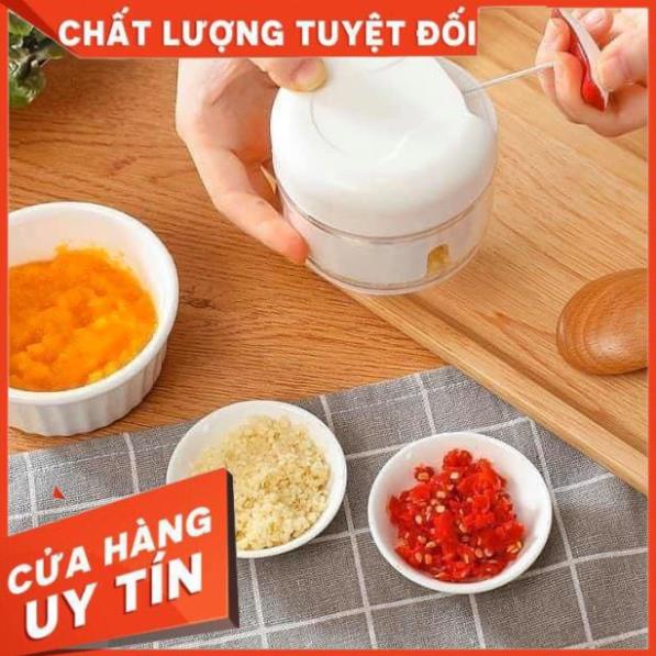 HOT - Dụng cụ xay tỏi ớt cầm tay đa năng thế hệ mới, Máy xay tỏi Kéo Tay Mẫu Mới. HCM.