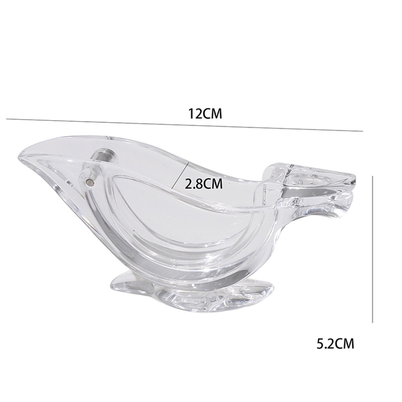 [probubbleVN]Acrylic Lemon Clip Transparent Fruit Juicer Home Kitchen Bar Gadget Boat Shape