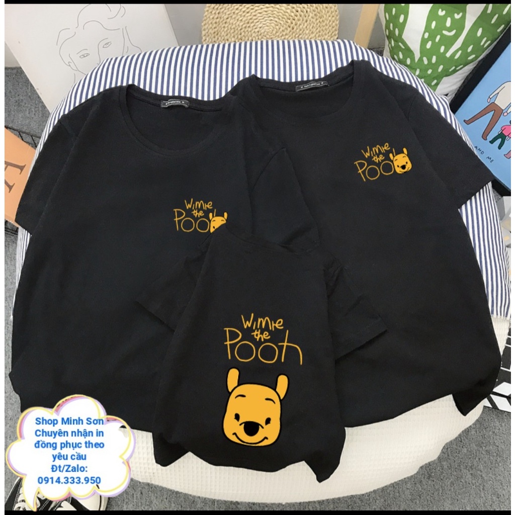 🐻🐾🐻VIDEO ÁO THUN GIA ĐÌNH GẤU POOH  ĐI CHƠI, ÁO GIA ĐÌNH ĐI BIỂN CHẤT COTTON LOẠI 1 ĐỦ MÀU ĐỦ SIZE