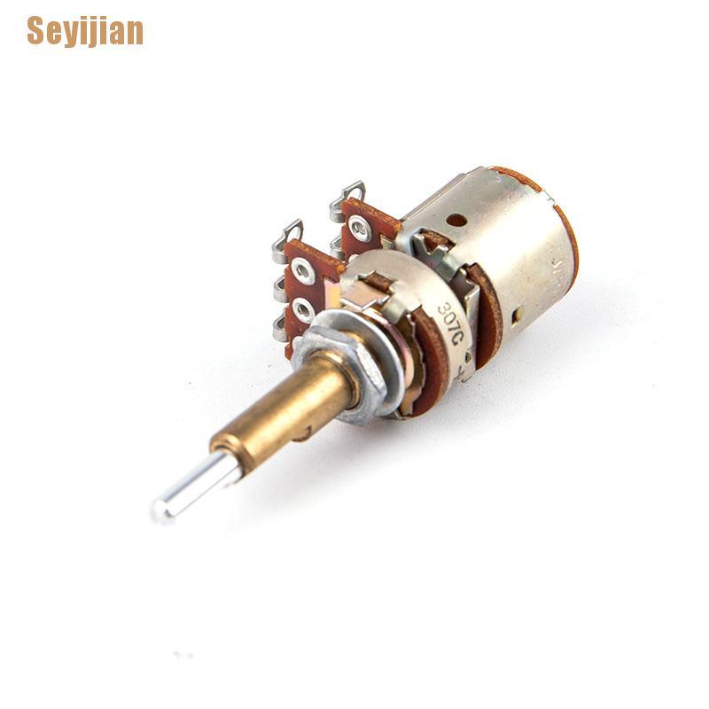 Chiết Áp Trục Đôi 16 Loại A50K B50K Dài 30mm Có Công Tắc