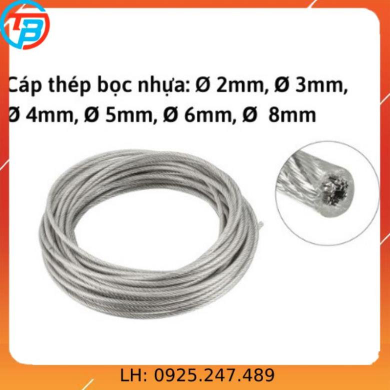 Dây Cáp thép bọc nhựa nhiều size CÁP THÉP SÀI GÒN