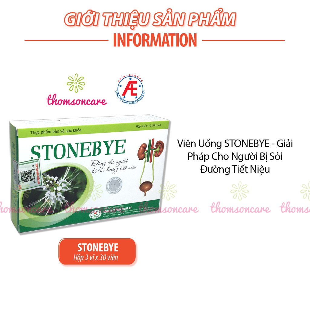Stonebye - Mua 6 tặng 1 bằng tem tích điểm Hỗ trợ giảm sỏi thận, tiết niệu, bàng quang từ râu ngô, kim tiền thảo