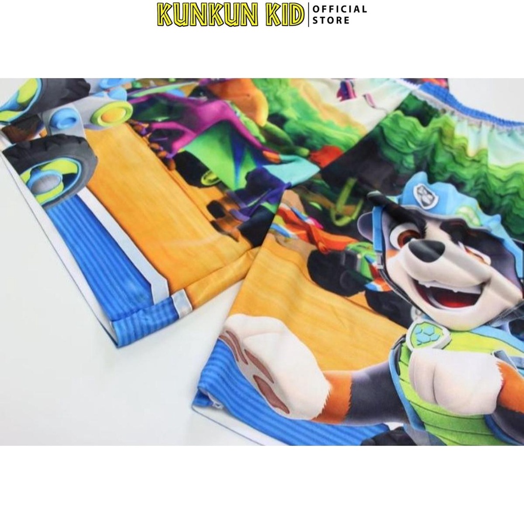 Đồ bộ bé trai Thun lạnh in 3d hình chó cứu hộ paw patrol KunKun Kid TP648