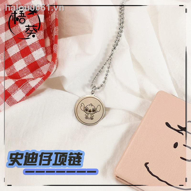 ✿Ready stock✿  Sidi Zai ins wind bungee necklace female student simple cute cartoon soil cool clavicle chain